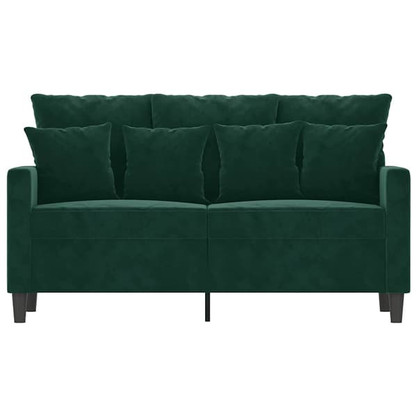 Soffa 2-sits mörkgrön 120 cm sammet
