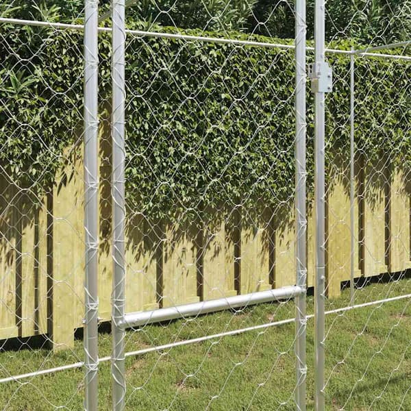 Hundbur Silver 800 x 200 x 200 cm Galvaniserat Stål