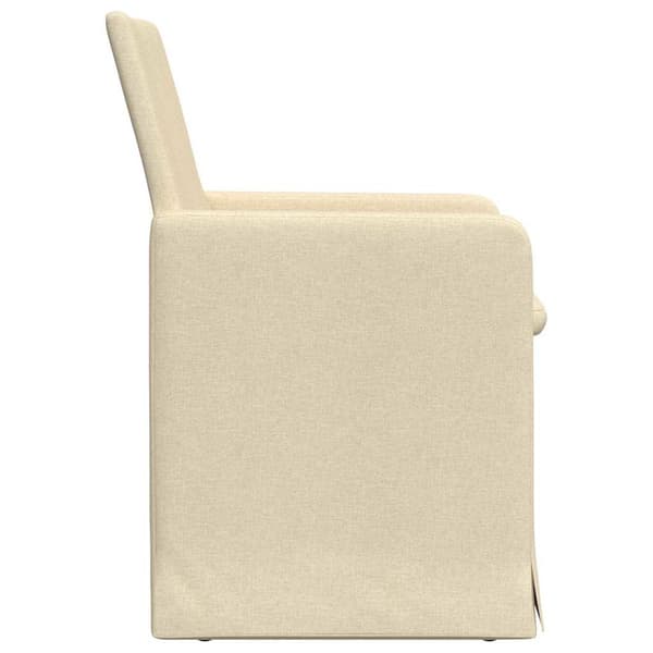 Matstolar 2 pcs Kräm 57 x 67 x 95 cm tyg