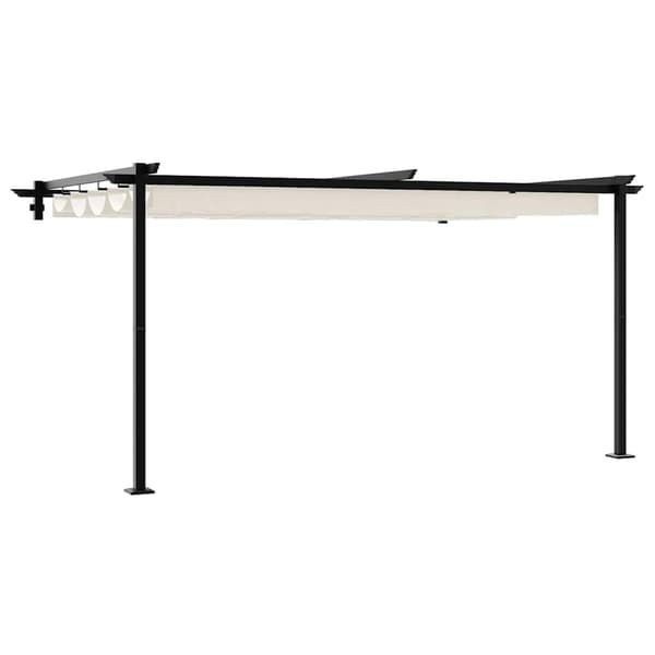 Paviljong 400 x 300 x 200 cm Gräddvit Polyester