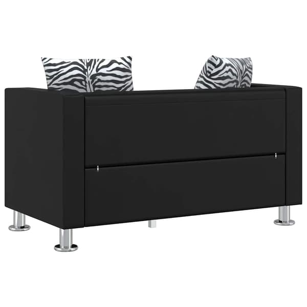 Soffa 2-sits konstläder svart