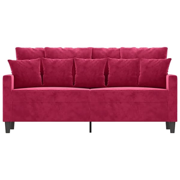 2-sitssoffa vinröd 140 cm sammet