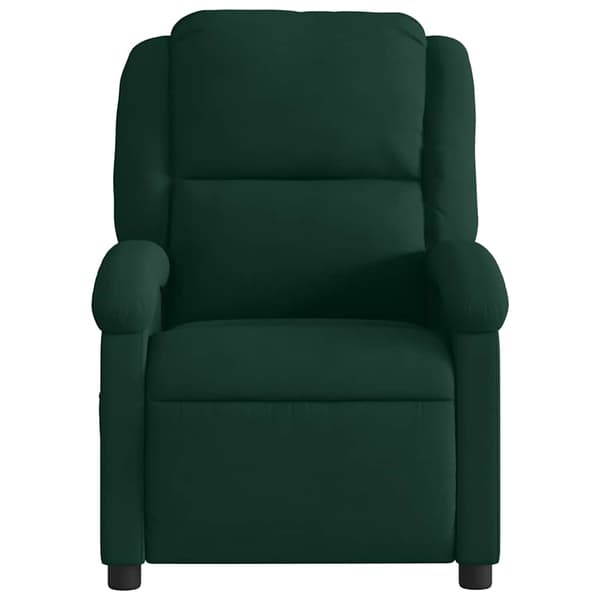 Reclinerfåtölj mörkgrön sammet