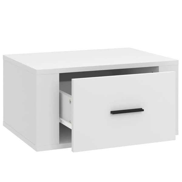Väggmonterade sängbord 2 st vit 50x36x25 cm
