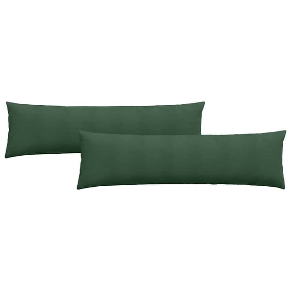 Sofakuddar 2 pcs Mörkgrön 145 x 40 cm Kordread tyg