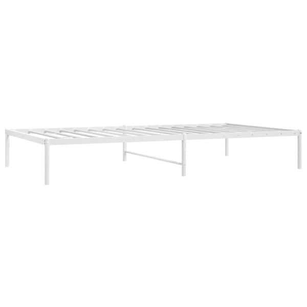 Sängram metall vit 75x190 cm