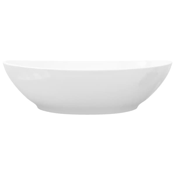Handfat ovalt 40 x 33 cm keramisk vit