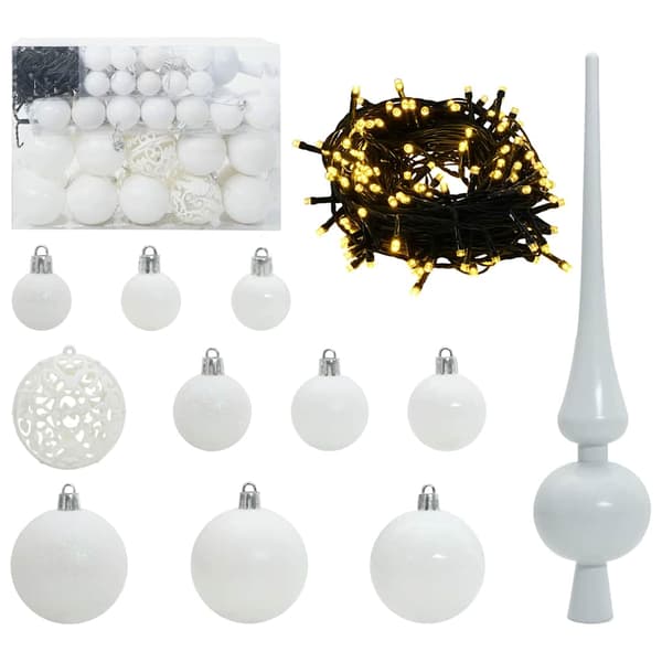 Julprydnad Set med 150 LED-lampor 61 pcs Vit Plast
