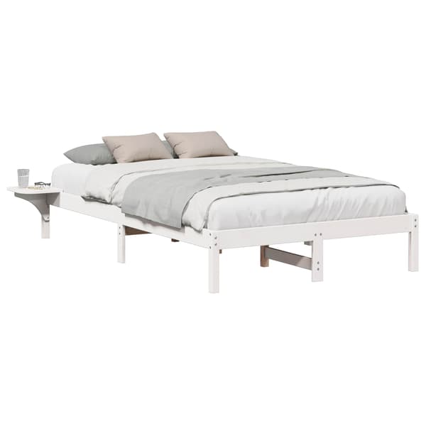 Sängram Vit 120 x 190 cm Massiv furu