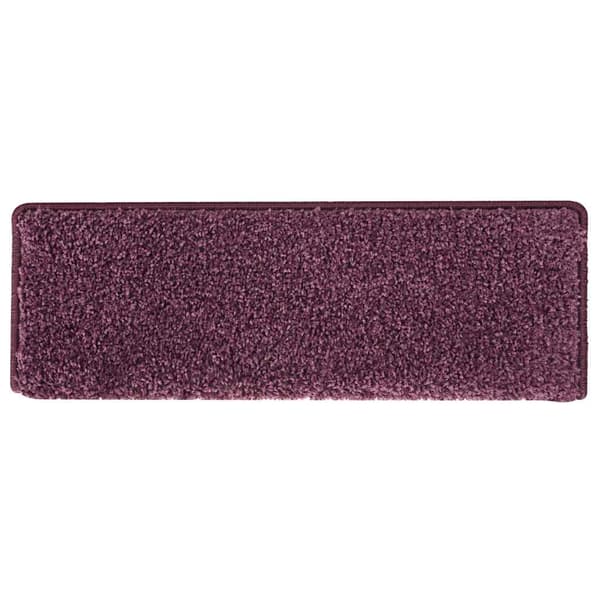 Trappmattor 15 st 65x21x4 cm mörklila rektangulär kant