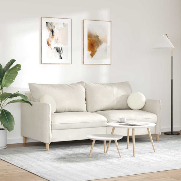 Sittkuddar 2 pcs Kräm Ø30 x 13 cm Sammet