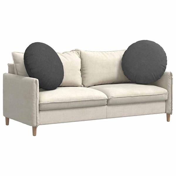 Sittkuddar 2 pcs Mörkgrå Ø 80 cm Kordread tyg