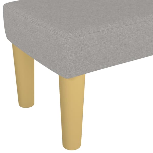 Bänk ljusgrå 100x30x30 cm tyg