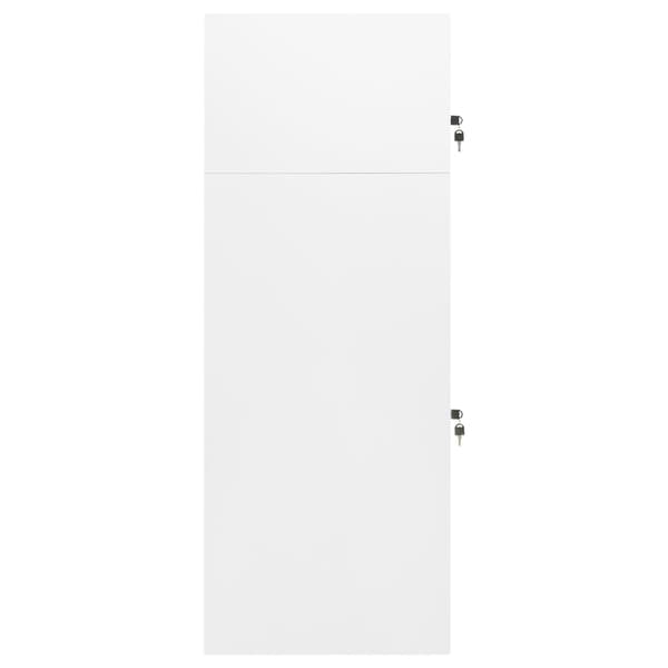 Sadelskåp vit 53x53x140 cm stål