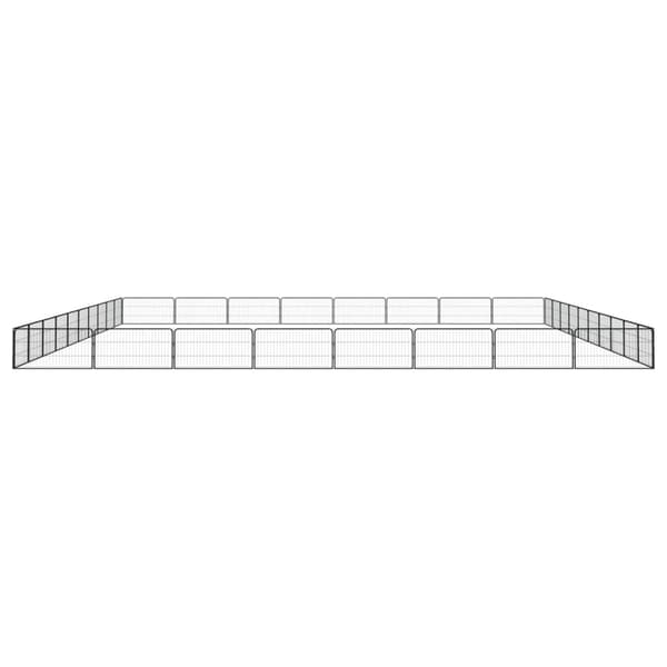 Hundbur 36 paneler svart 100x50 cm pulverlackerat stål