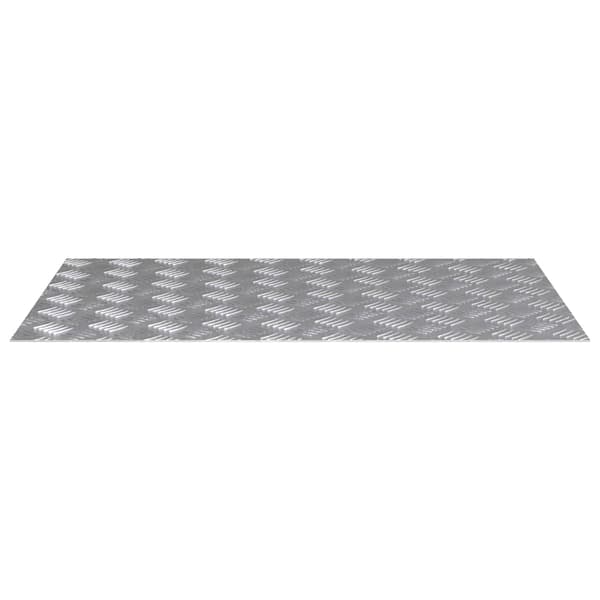 Trappsteg Rektangulär 2 pcs Silver 80 x 50 cm Aluminium
