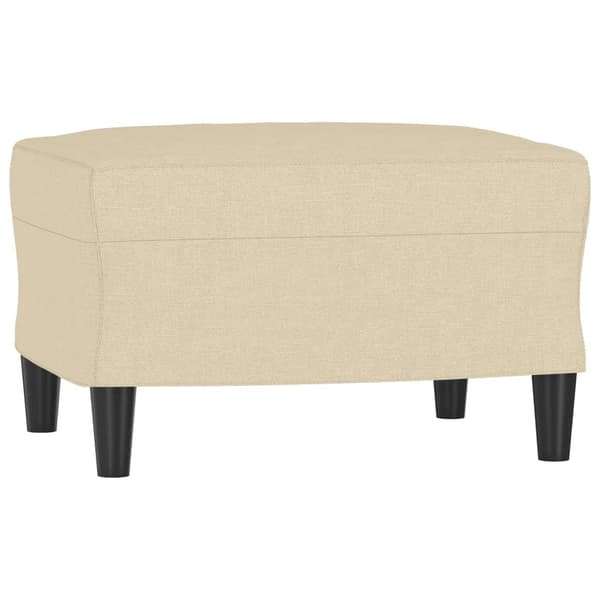 Fotpall gräddvit 60x50x41 cm tyg