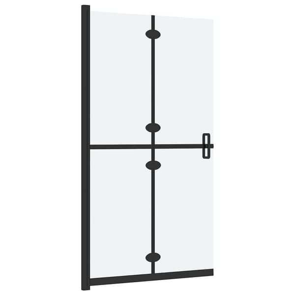 Vikbar duschvägg med frostat ESG-glas 70x190 cm