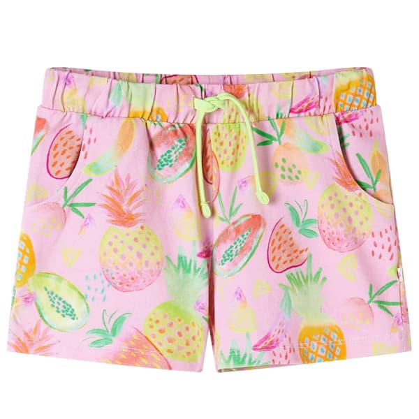 Barnshorts med snöre mild rosa 104