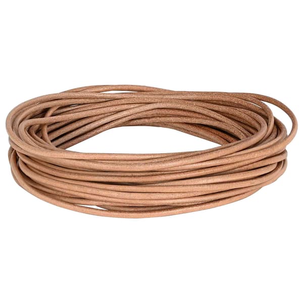 Läder Snöre Brun Ø3 mm x 10 m Skinn