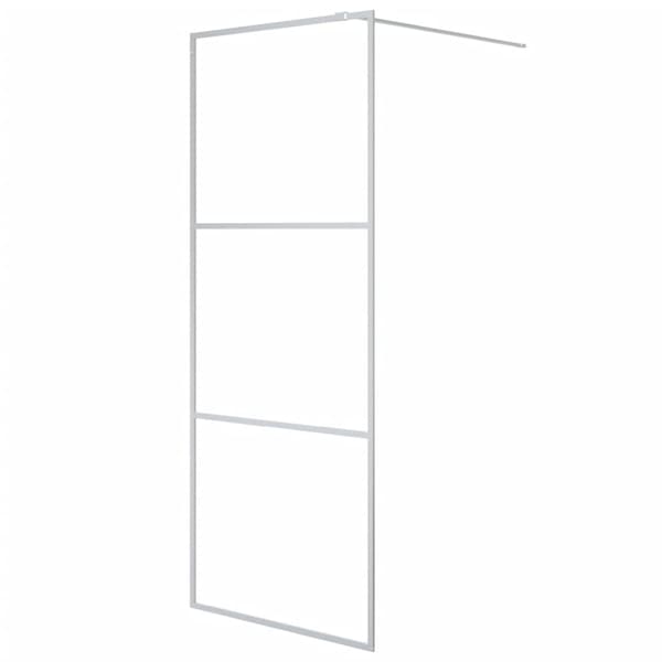 Duschvägg silver 80x195 cm klart ESG-glas