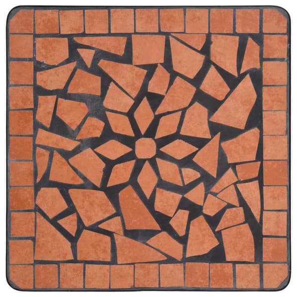Sidobord med mosaik terrakotta keramik