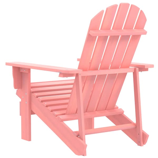 Adirondackstol massivt granträ rosa