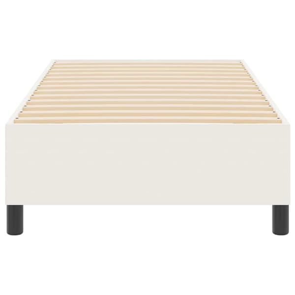 Plattform sängram Kräm 80 x 200 cm Kordread tyg