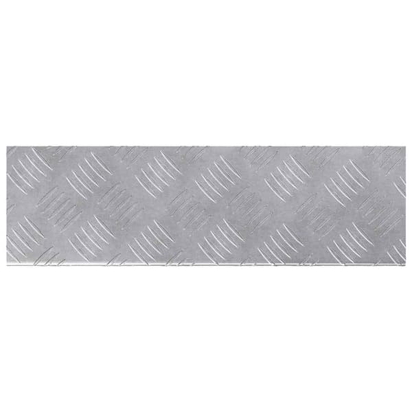 Trappsteg Rektangulär 10 pcs Silver 60 x 18 x 2,5 cm Aluminium