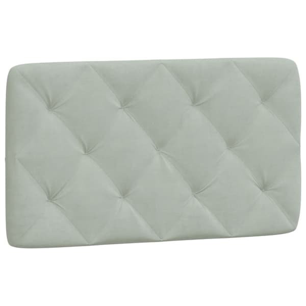 Bed with Mattress Light Grey 90x190 cm Velvet