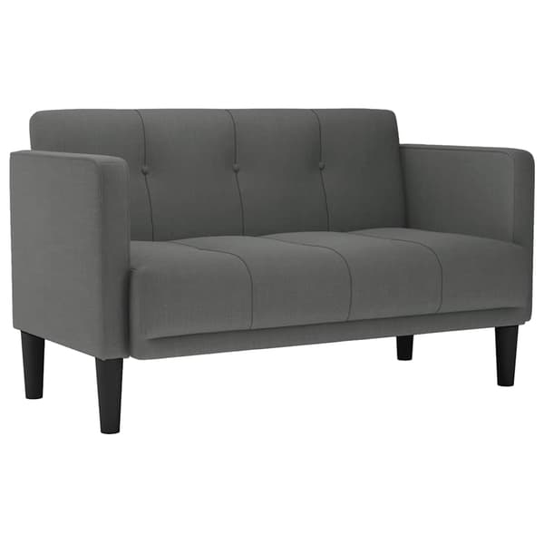 Loveseat soffa mörkgrå 111 cm tyg