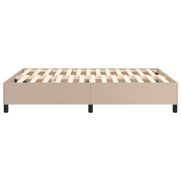 Boxspring-sängram cappuccino 140x190 cm konstläder