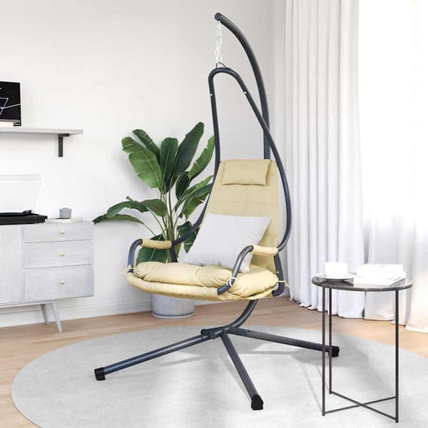 Hängande äggstol Beige 94 x 107 x 196,5 cm Stål