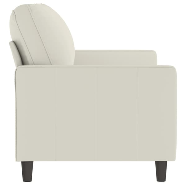 Soffa 2-sits gräddvit 140 cm sammet