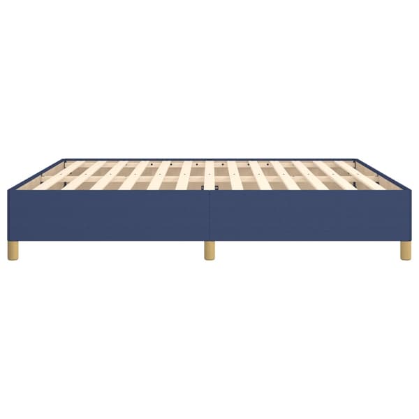 Boxspring-sängram blå 160x200 cm tyg