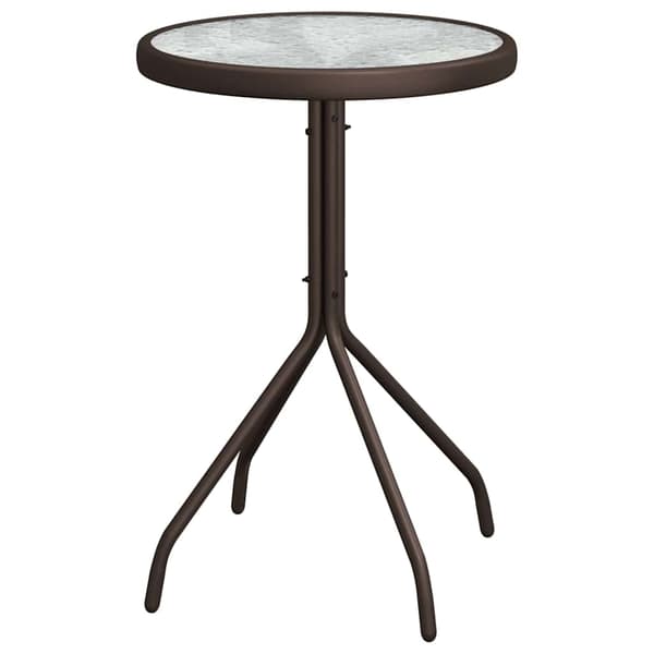 Trädgårds Bistro Set 3 pcs Brun Stål