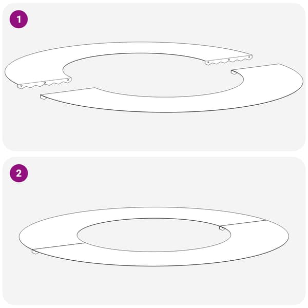 lämplig för Flat trädring Rostig Ø40/70 cm