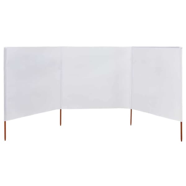 Vindskydd 3 paneler tyg 400x80 cm sandvit
