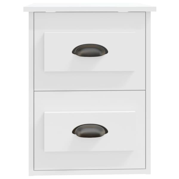 Väggmonterade sängbord vit 41,5x36x53cm