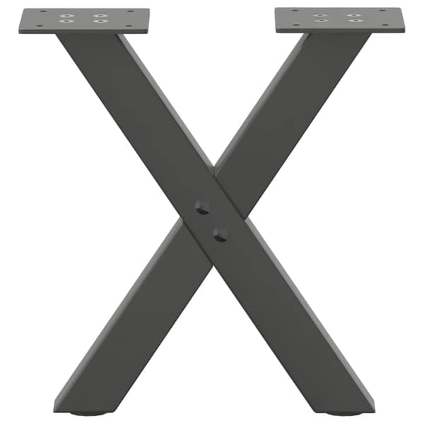 Soffbordsben X-formade 2 st antracit 37x(30-31) cm stål