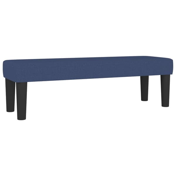 Ramsäng med madrass blå 140x190 cm tyg