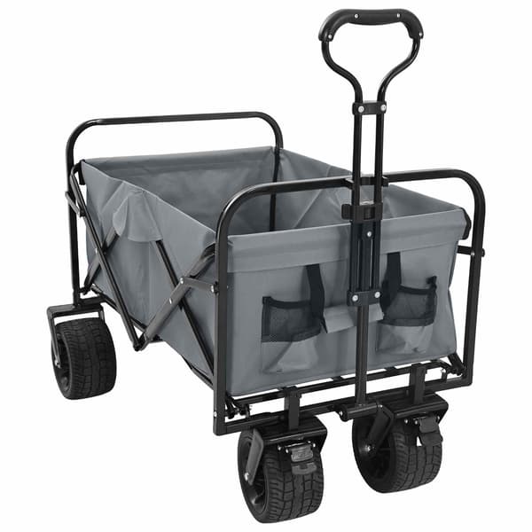 Fällvagn Grå 89 x 63 x 96 cm Stål och Polyester Oxford