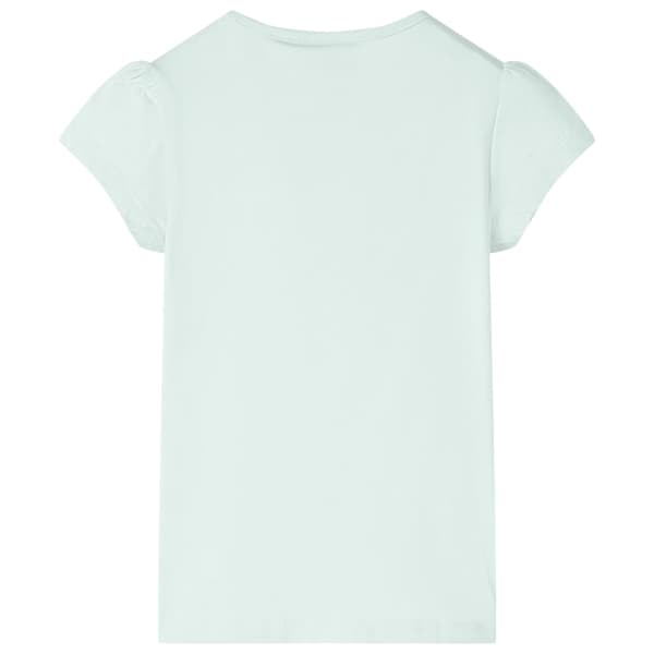 T-shirt för barn ljus mintgrön 128