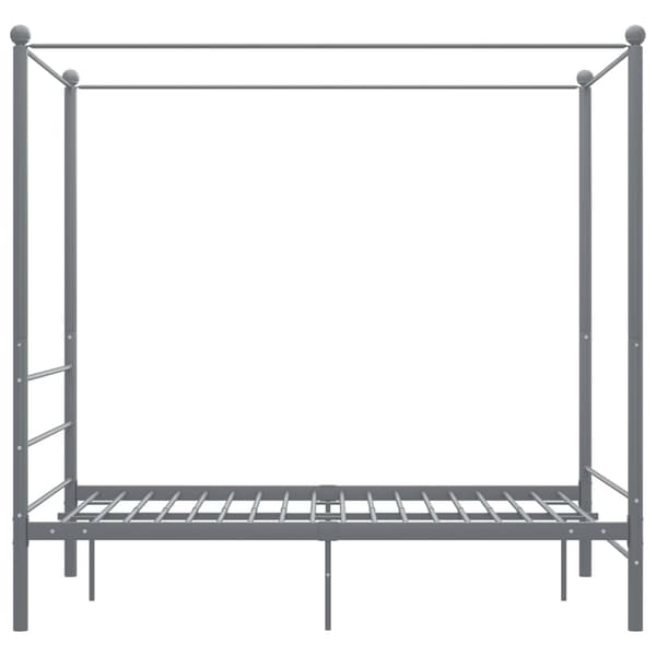Himmelsäng grå metall 120x200 cm