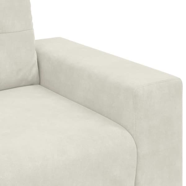 Soffstol gräddvit 100x78x80 cm sammet