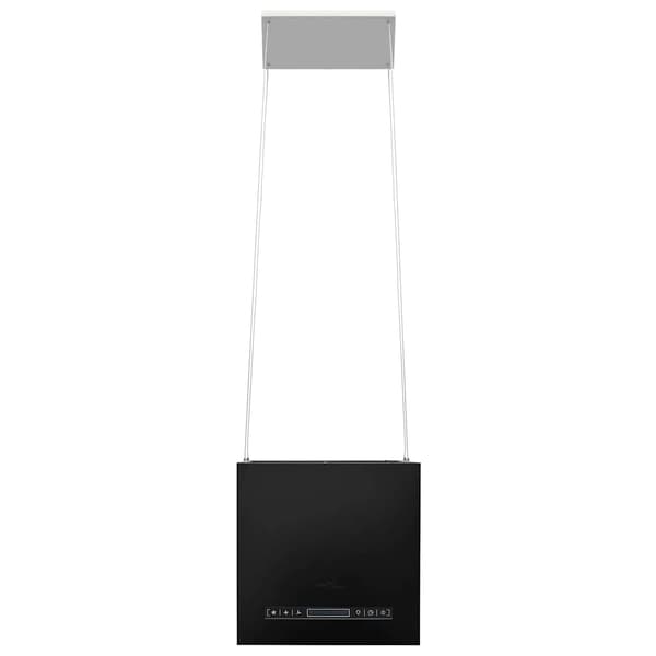 Hängande köksfläkt touchsensor LCD 37 cm pulverlackerat stål