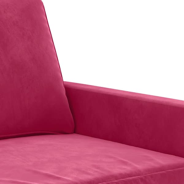 2-sitssoffa vinröd 120 cm sammet