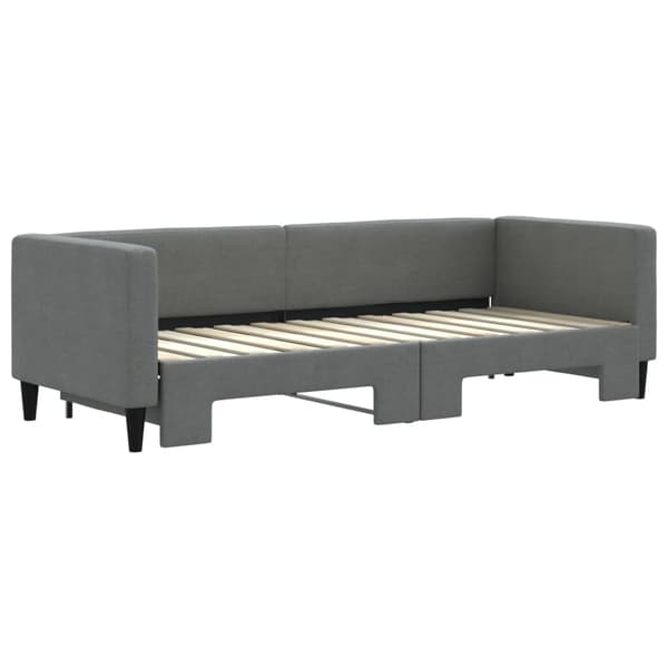 Dagbädd utdragbar mörkgrå 80x200 cm tyg