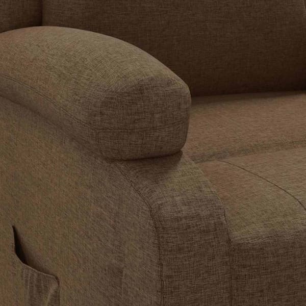 Reclinerfåtölj brun tyg