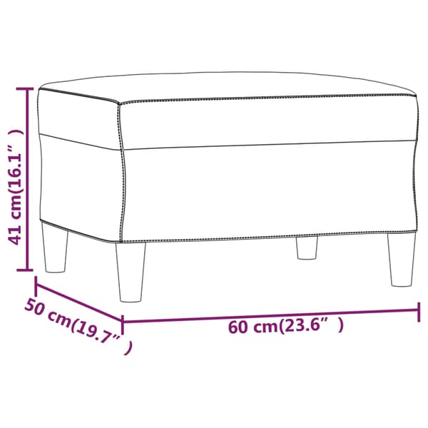 Fotpall gräddvit 60x50x41 cm konstläder